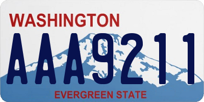 WA license plate AAA9211