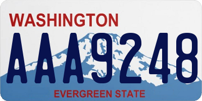 WA license plate AAA9248
