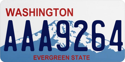 WA license plate AAA9264