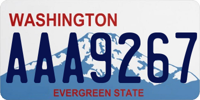WA license plate AAA9267