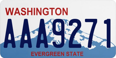 WA license plate AAA9271