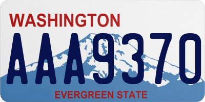 WA license plate AAA9370