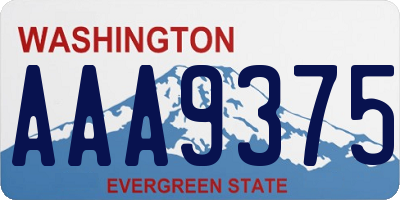 WA license plate AAA9375