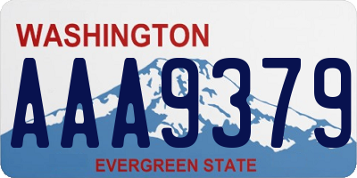 WA license plate AAA9379
