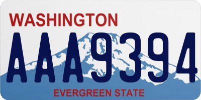 WA license plate AAA9394