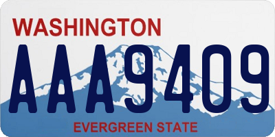 WA license plate AAA9409