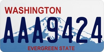 WA license plate AAA9424