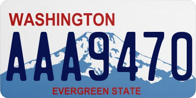 WA license plate AAA9470