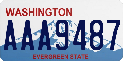 WA license plate AAA9487