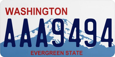 WA license plate AAA9494