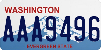 WA license plate AAA9496