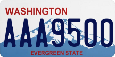 WA license plate AAA9500