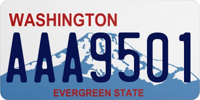 WA license plate AAA9501