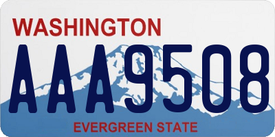WA license plate AAA9508