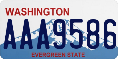 WA license plate AAA9586