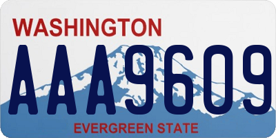 WA license plate AAA9609