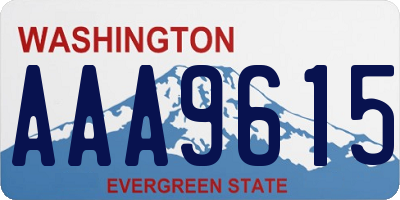 WA license plate AAA9615