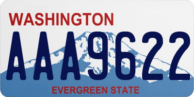 WA license plate AAA9622