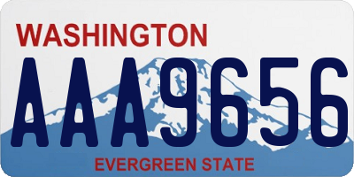 WA license plate AAA9656