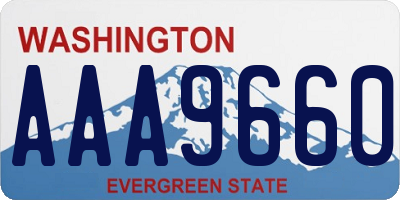 WA license plate AAA9660