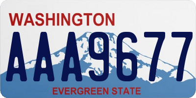 WA license plate AAA9677