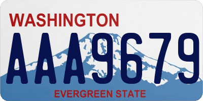 WA license plate AAA9679