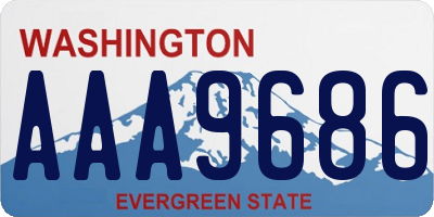 WA license plate AAA9686