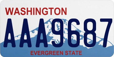 WA license plate AAA9687