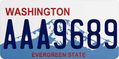 WA license plate AAA9689
