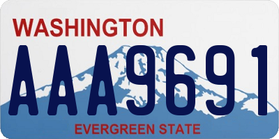 WA license plate AAA9691