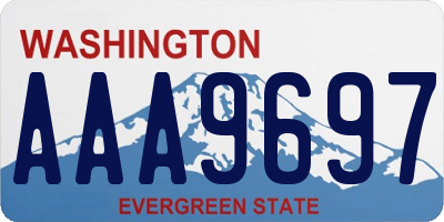 WA license plate AAA9697