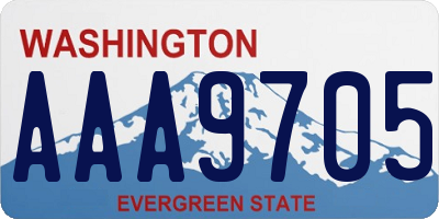 WA license plate AAA9705