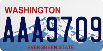 WA license plate AAA9709