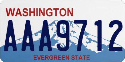 WA license plate AAA9712