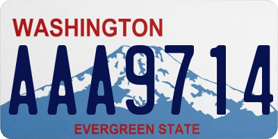 WA license plate AAA9714