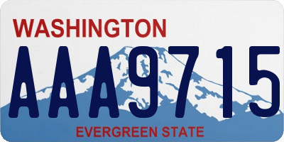WA license plate AAA9715