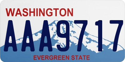 WA license plate AAA9717