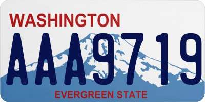 WA license plate AAA9719