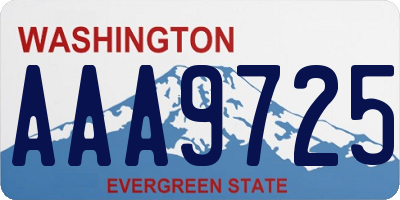 WA license plate AAA9725