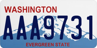WA license plate AAA9731