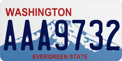 WA license plate AAA9732