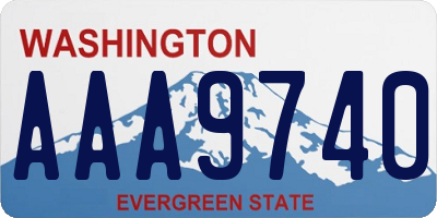 WA license plate AAA9740
