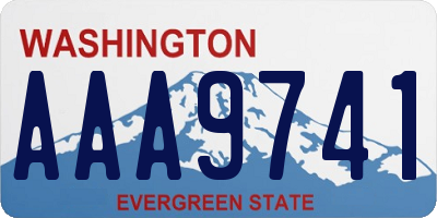 WA license plate AAA9741