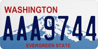 WA license plate AAA9744
