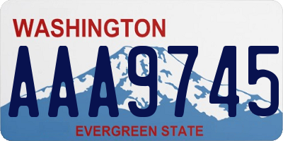 WA license plate AAA9745
