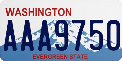 WA license plate AAA9750