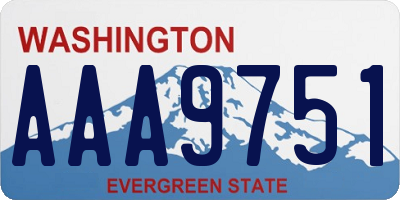 WA license plate AAA9751