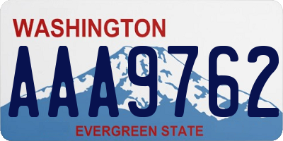 WA license plate AAA9762