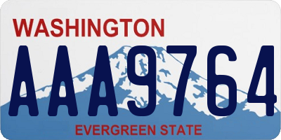 WA license plate AAA9764