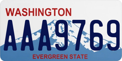 WA license plate AAA9769